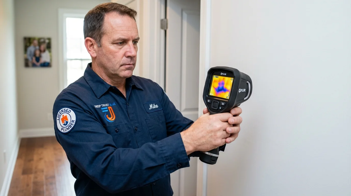 Thermal imaging leak detection by Johns Plumbing LLC in Princess Anne